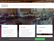 Tablet Screenshot of hotelruralcasablanca.es